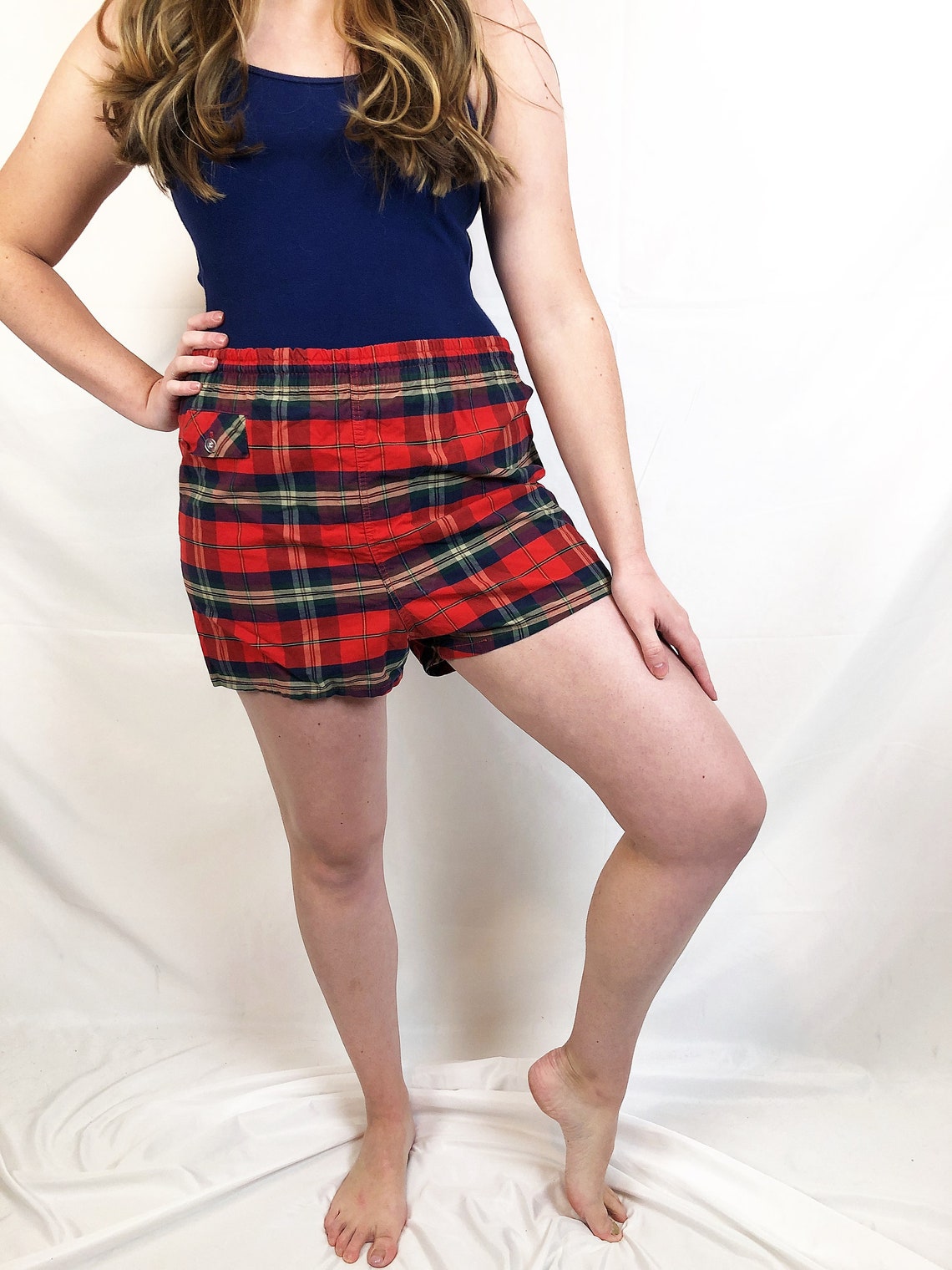 Vintage 50s 1960s Plaid JC Penneys Men's Swim Trunks | Etsy