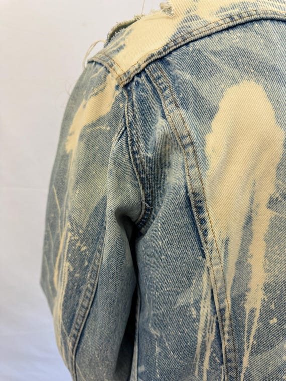 Vintage Distressed 1970s 80s Levis Denim Jean Jac… - image 8
