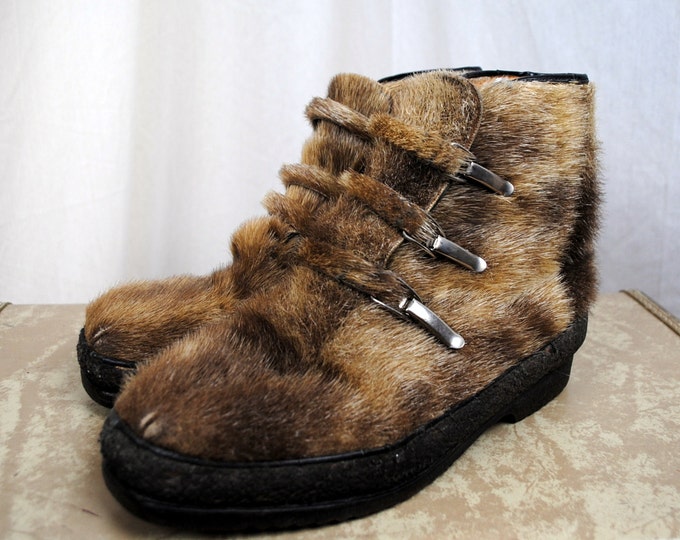 Vintage Real Seal Skin Fur Mukluks France - Etsy