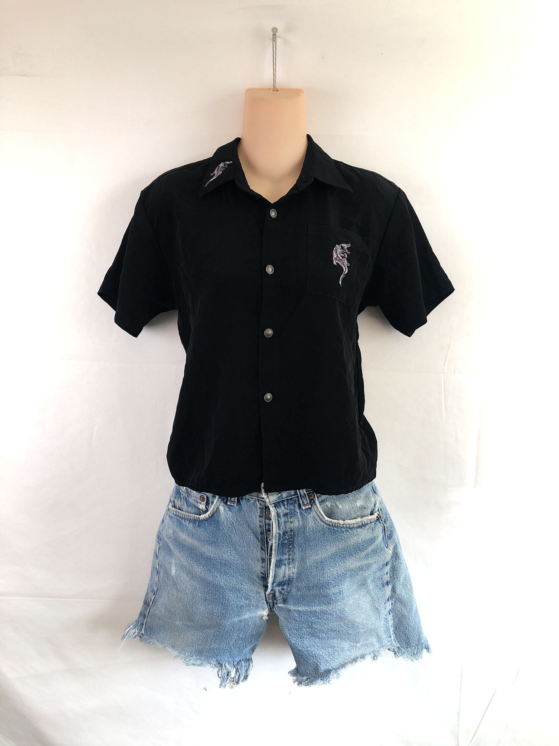 Vintage 1990s 90s Embroidered Alligator 