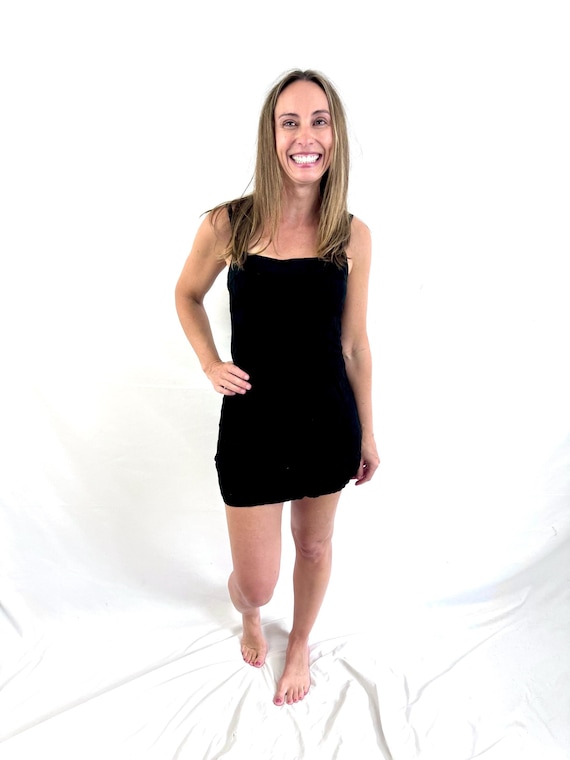 Vintage 1990s 90s Guess Black Mini Dress