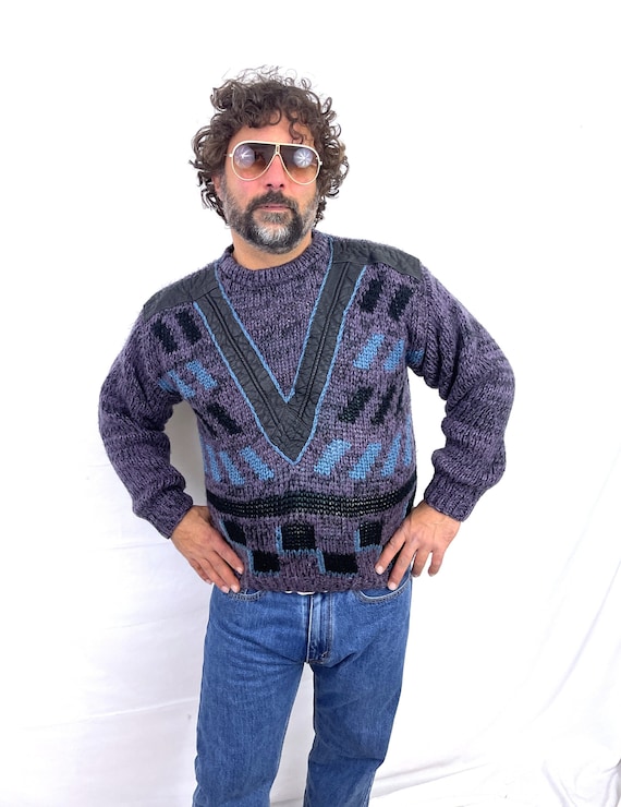 Vintage 80s 80s Knit Fun Sweater Pullover - Street
