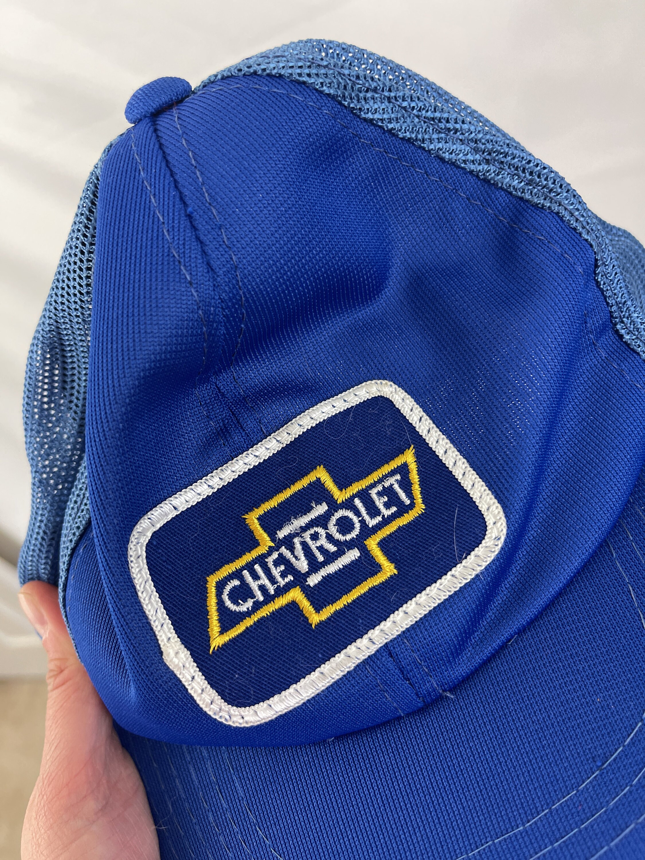 Retro 80s Hat Cap Licensed Chevrolet Chevy Trucks Tan Navy Blue Bill Car Show Chevrolet Men main image 3