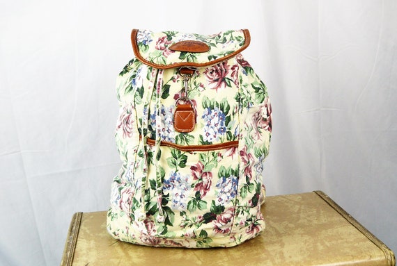 vintage floral backpack