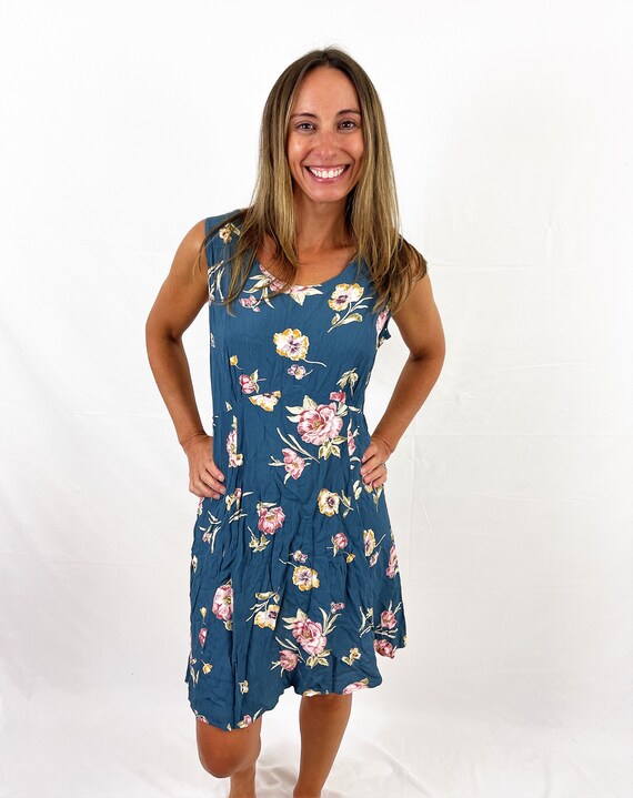 Vintage 1990s 90s Floral Rayon Dress - image 2