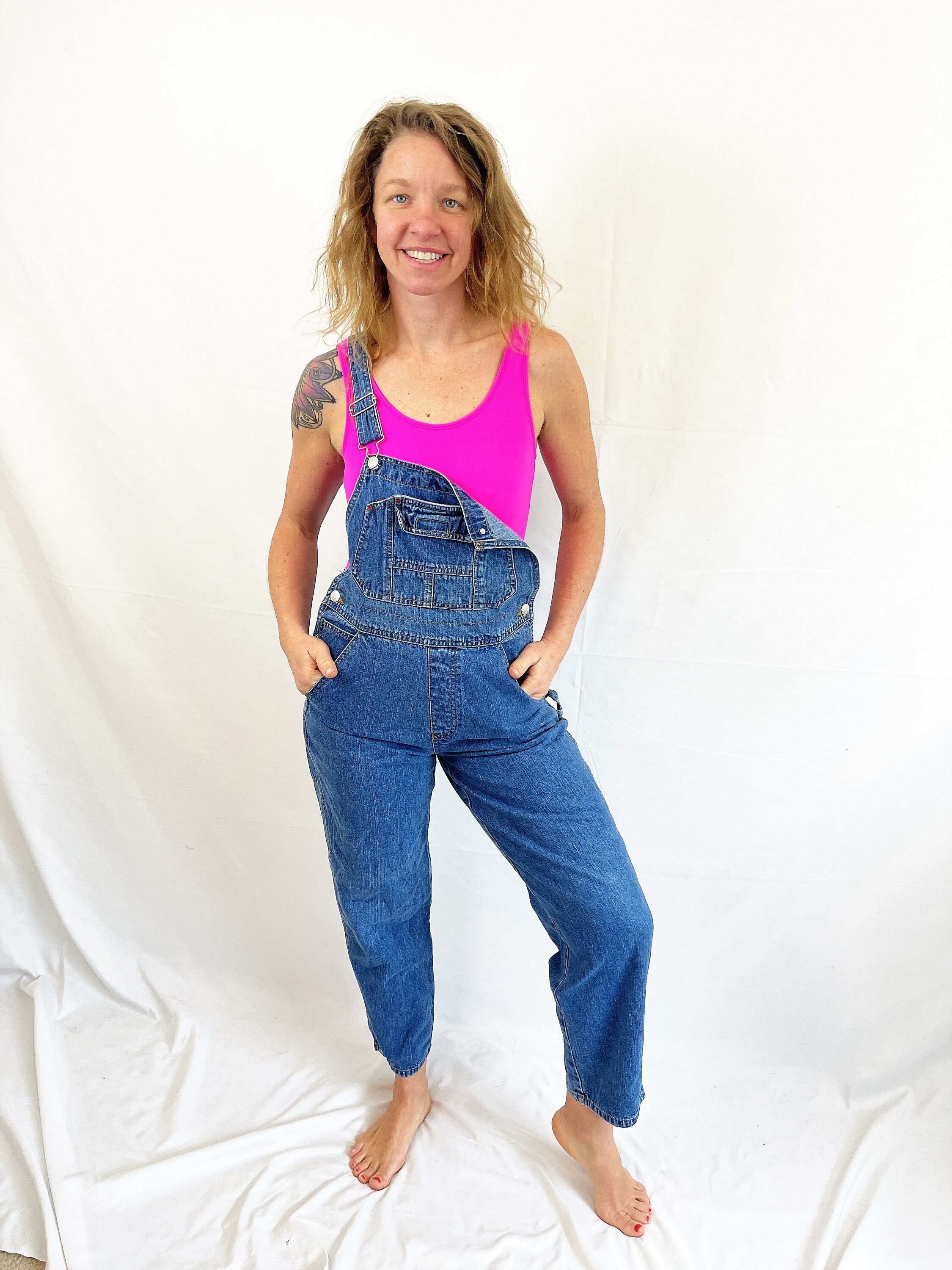 オーバーオール euro vintage 80s 90s Vintage 80s 90s Skidz Overalls Red Black Blue Flannel