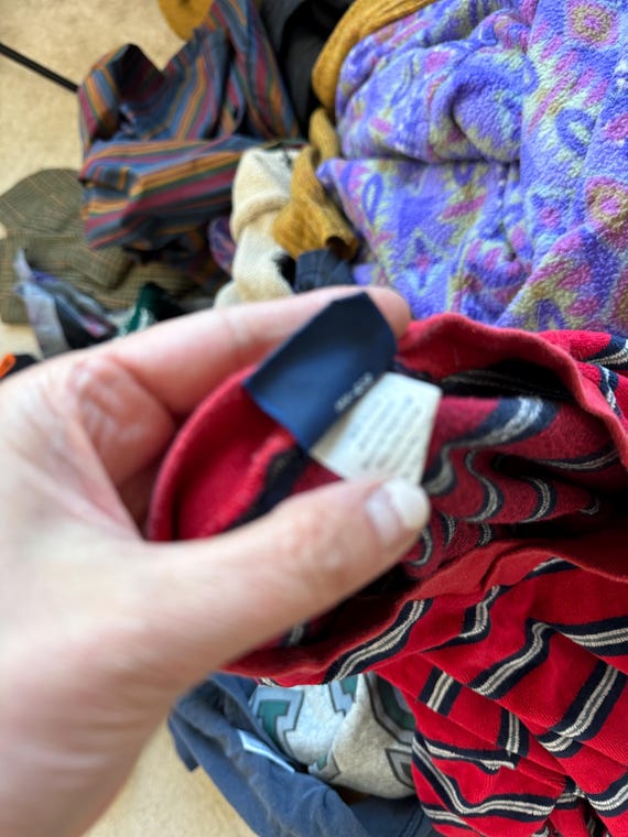 Vintage 1980s 80s Striped Velour Pullover Top - C… - image 7