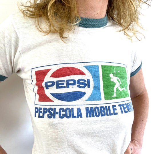 Vintage 1980s 80s Pepsi Tennis Tee Shirt Tshirt - image 2
