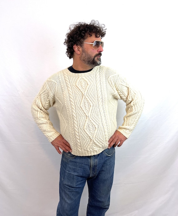 Vintage LL Bean Fisherman's Cable Knit Pure New W… - image 2