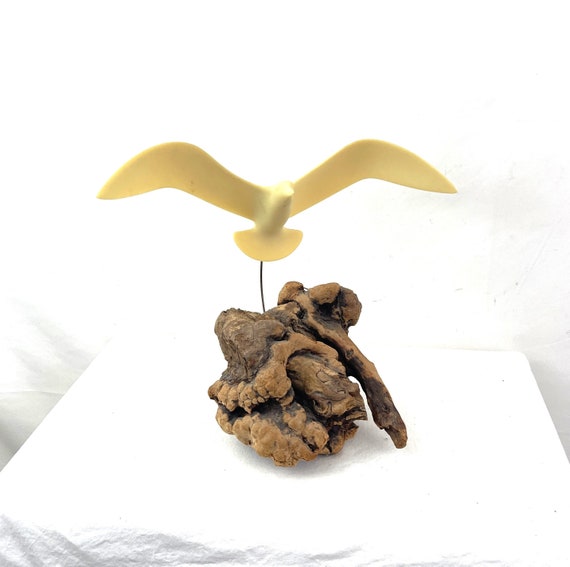 Vintage John Perry Wood Burl Sculpture Beach Cabin Dr… - Gem