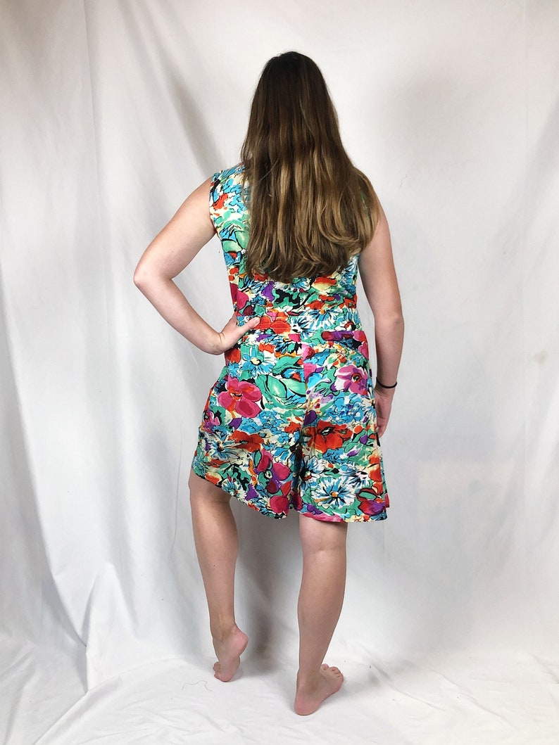 Cutest Vintage 90s Summer Access Floral Mini Romper NWT