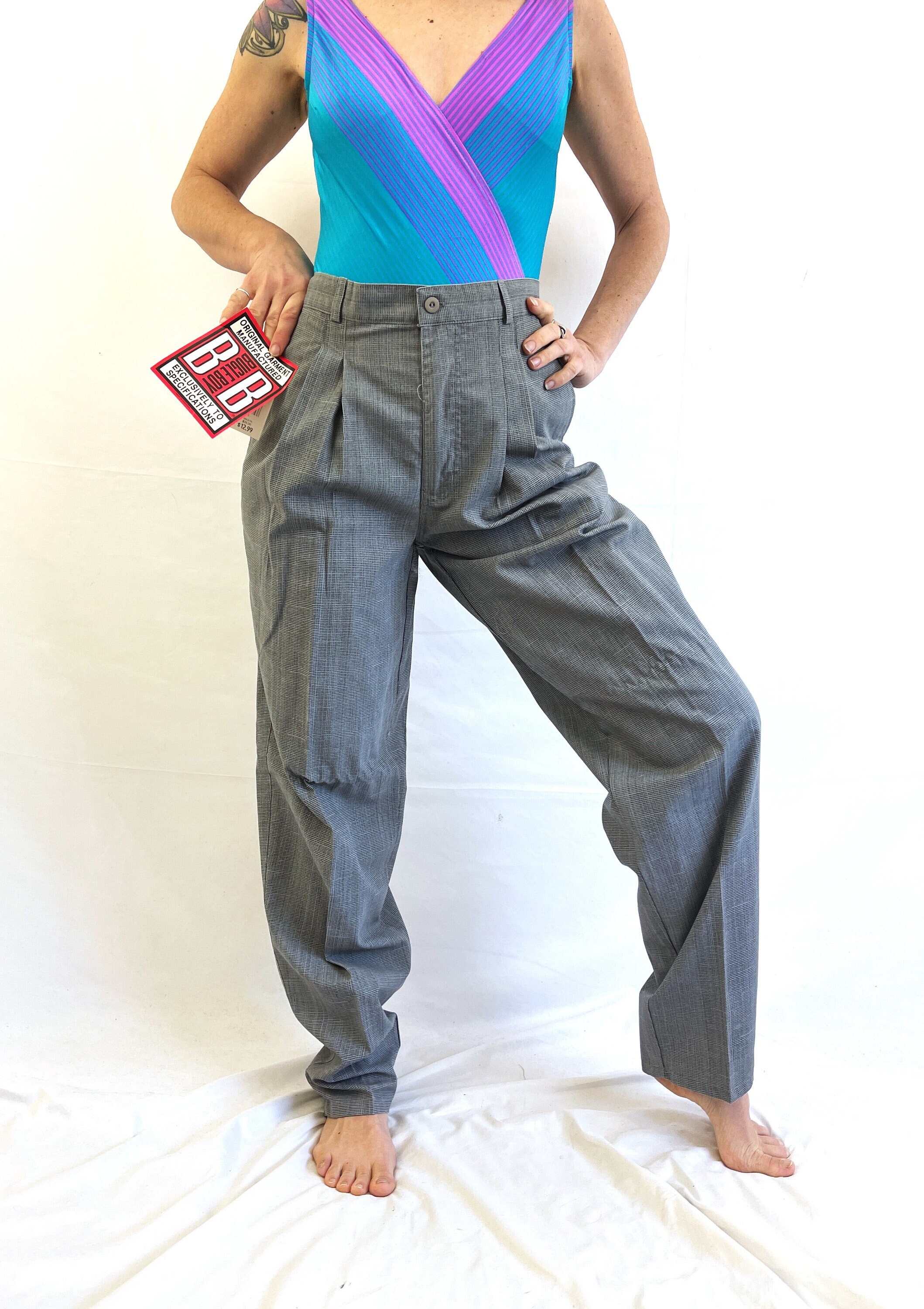 お得な情報満載 Boy Bugle 90s 80s Vintage Pleated Etsy - M 29 Size - NWT - Pants パンツ