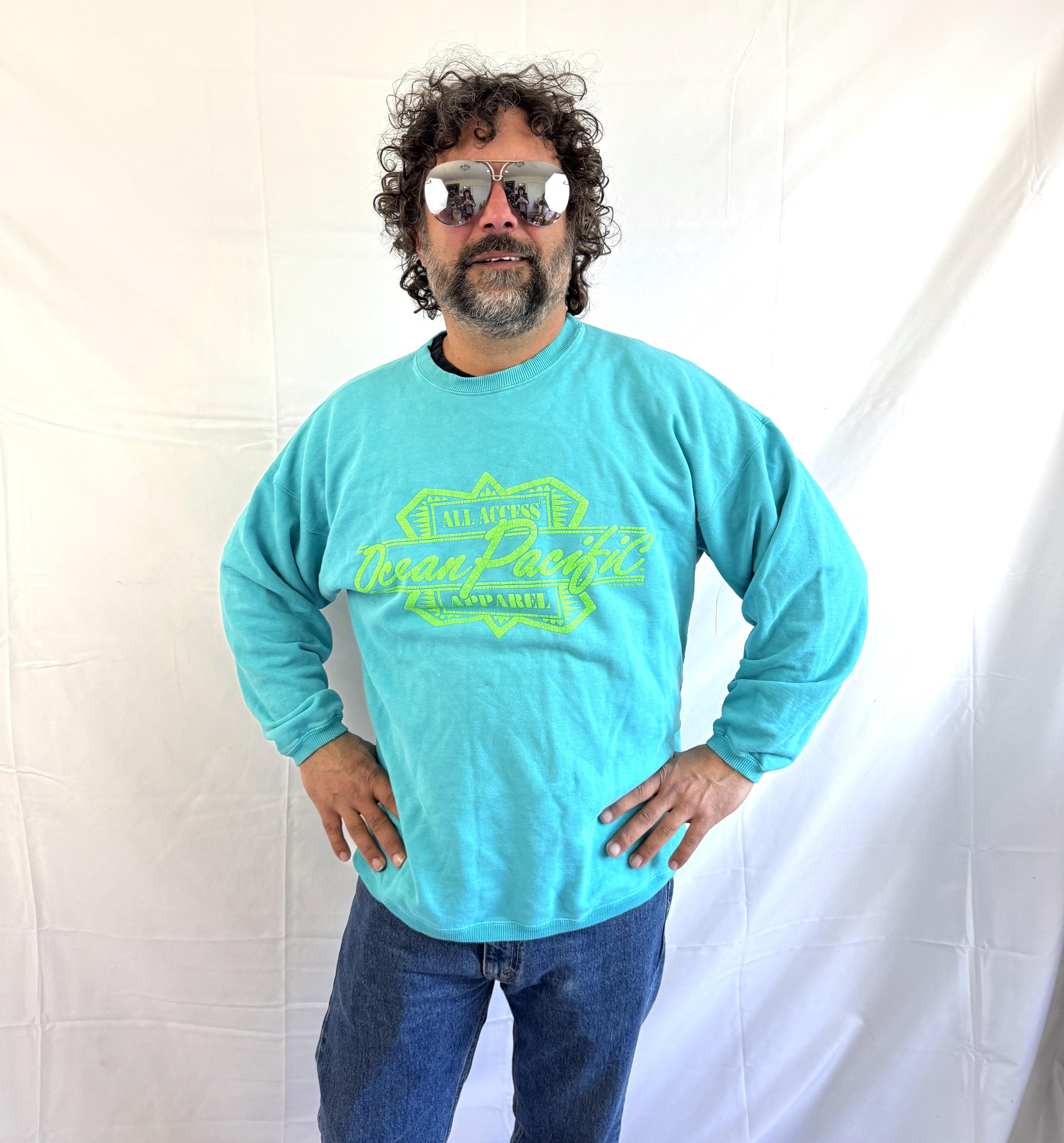 Vintage 1990s 90s OP Ocean Pacific 1992 Neon Sweatshirt - Etsy Canada