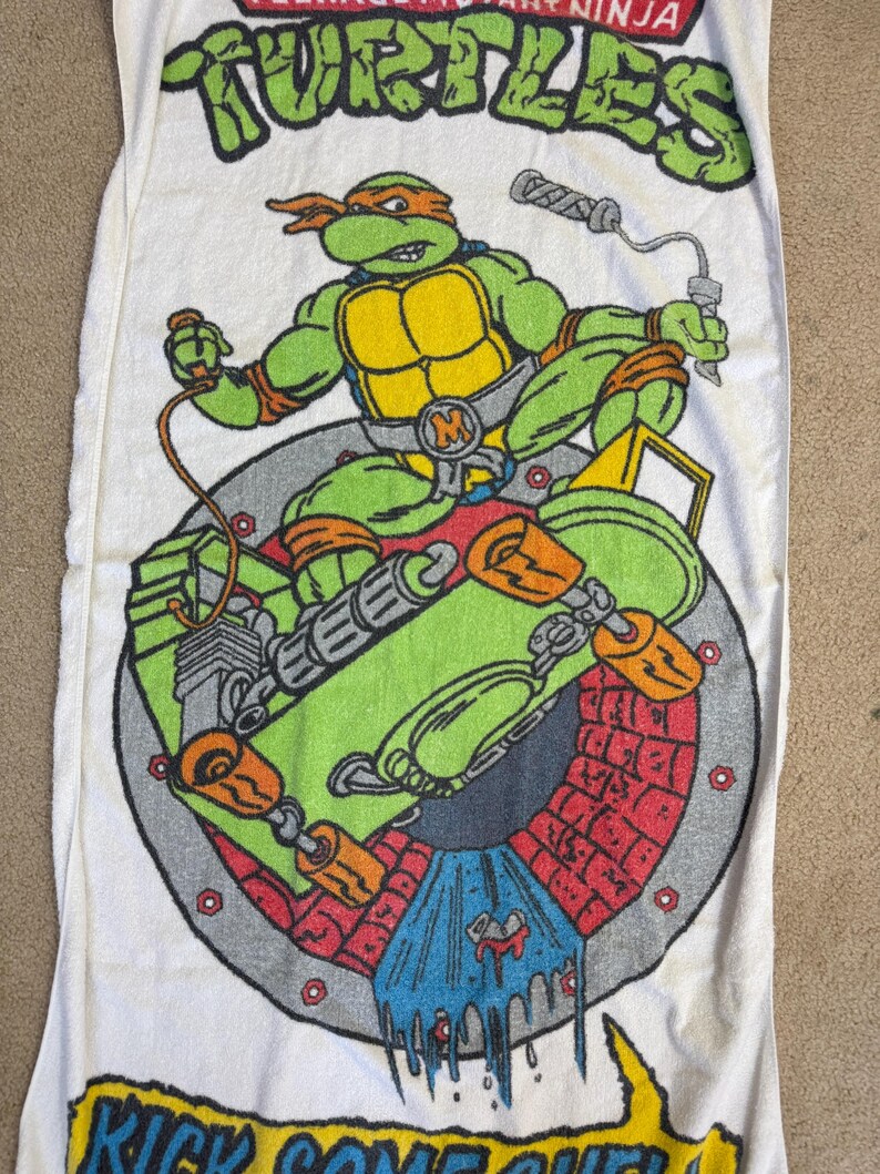 Vintage 1980s 80s 1989 TMNT Teenage Mutant Ninja Turtle Michelangelo ...