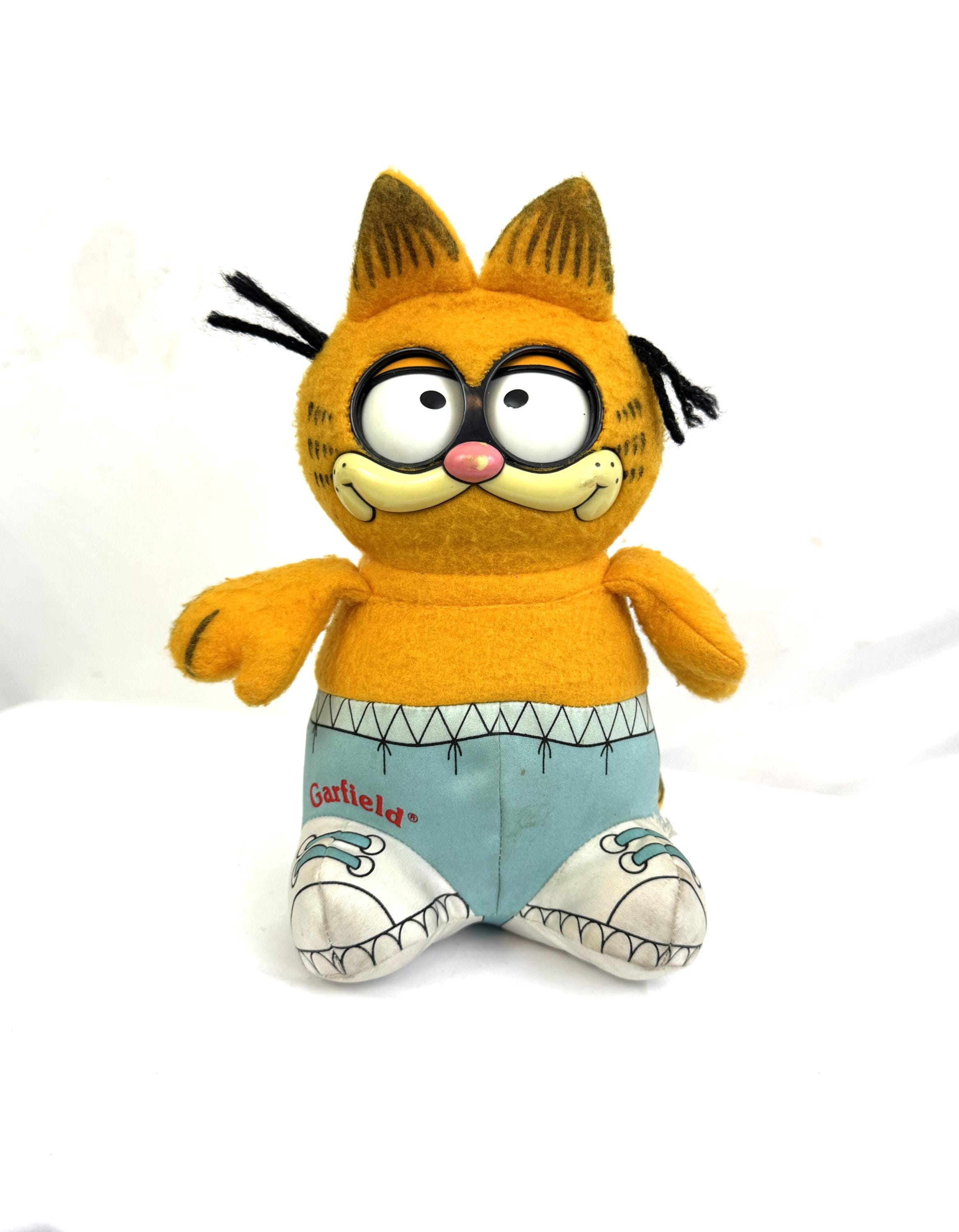 値下げ！　80s ガーフィールド ヴィンテージプラッシュ　探偵 Dakin Garfield Plush Doll ガーフィールド ビンテージ