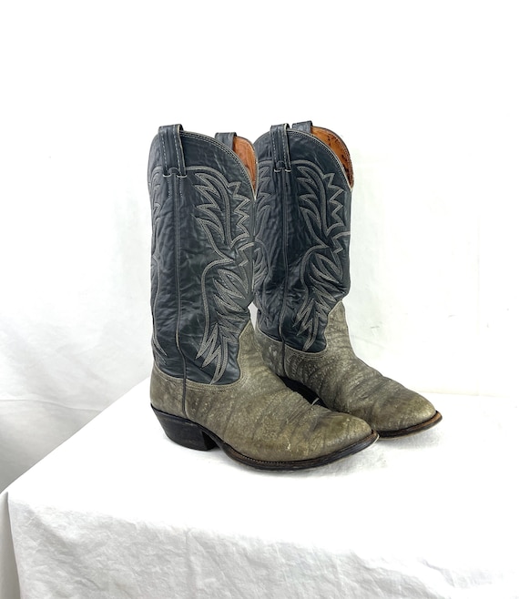 Vintage Gray Nocona Western Cowboy Boots