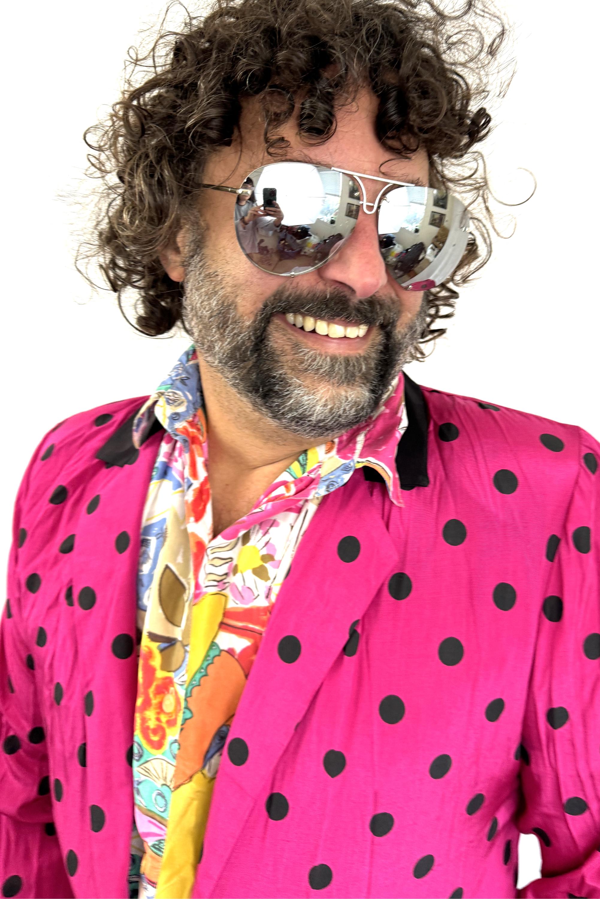 ヴィンテージ 80 年代 90 年代 ピンク ポルカ ドット フィット