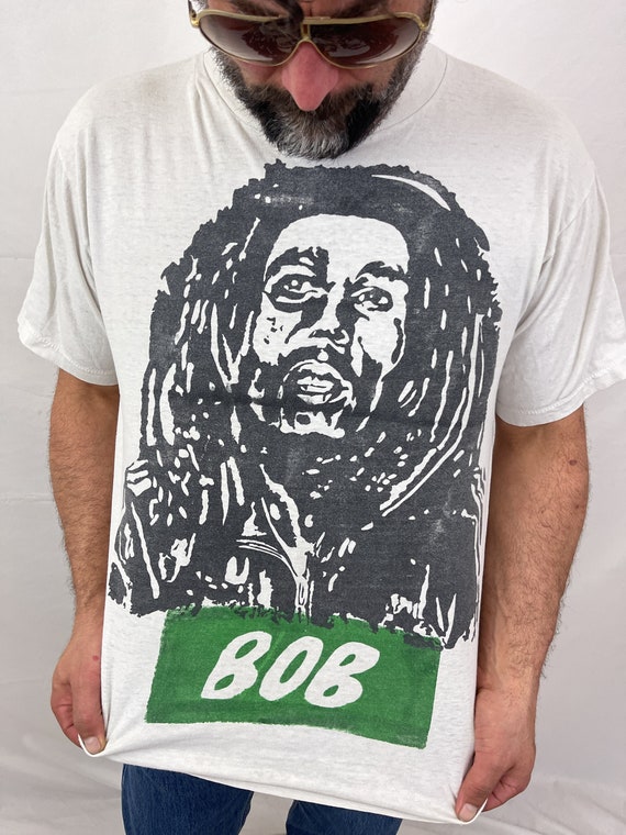 RARE Vintage Bob Marley 80s 90s Rasta Shirt Tee T… - image 4