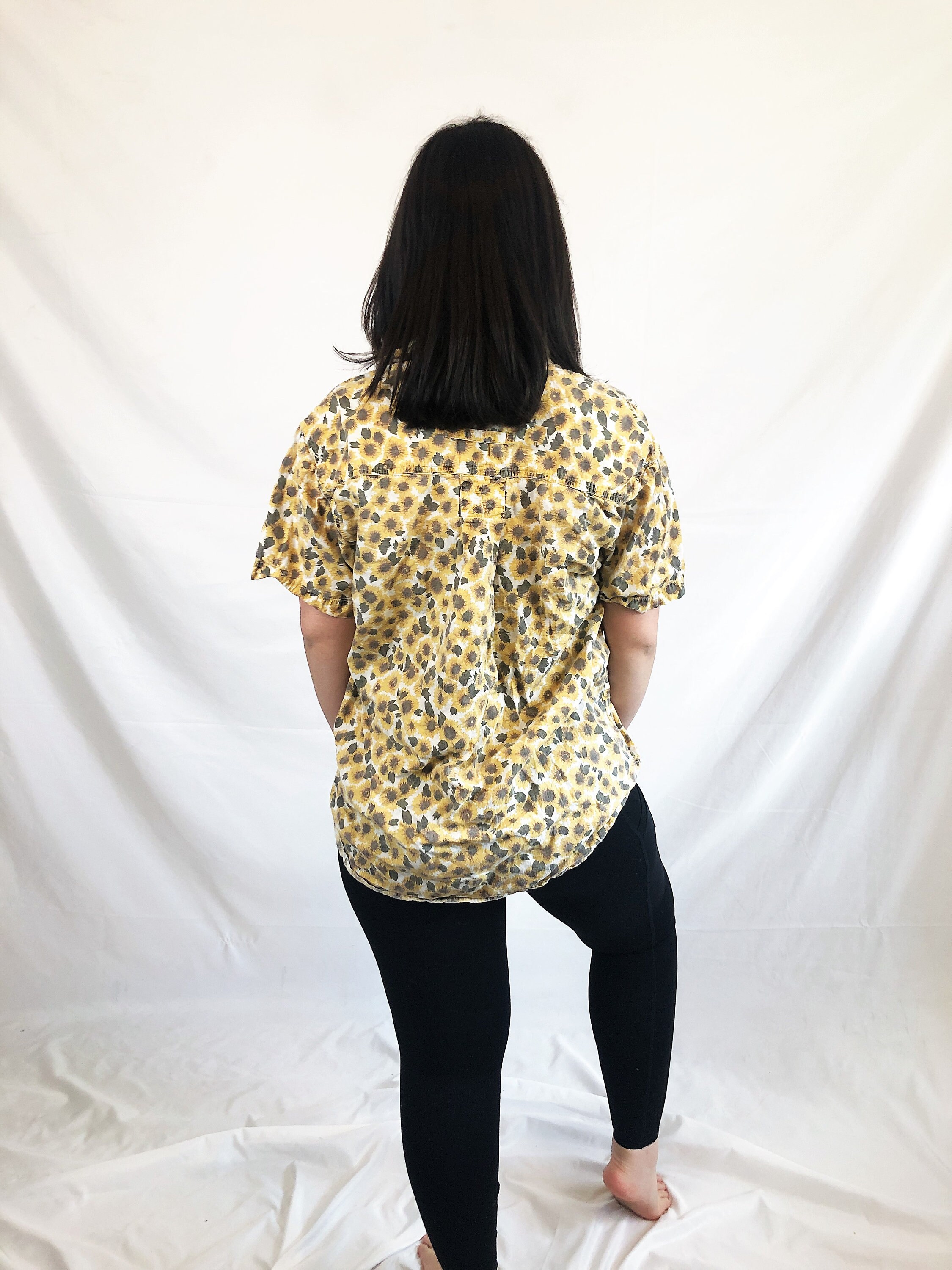 sunflower button up shirt