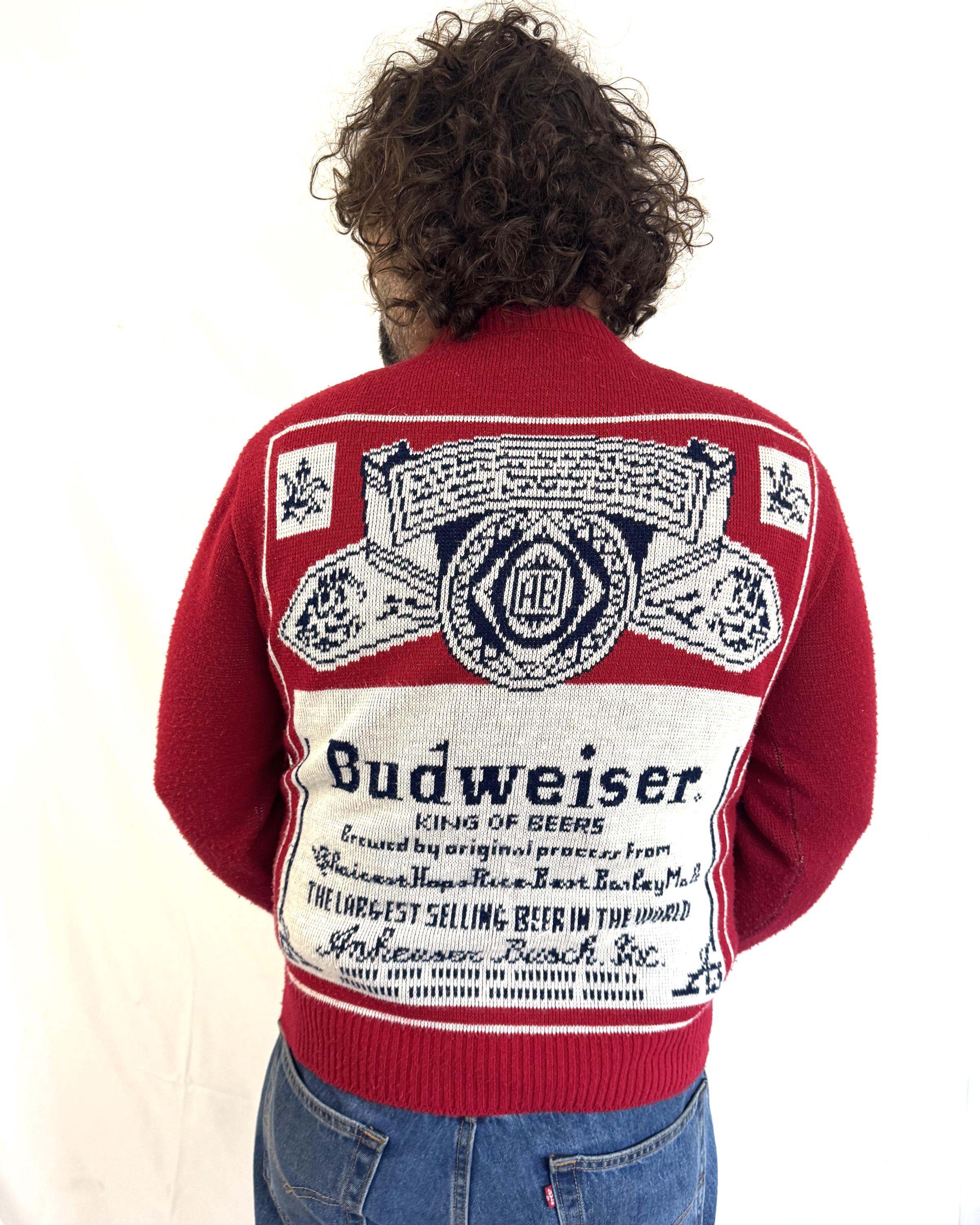RARE Original Vintage 1970s 70s Budweiser Beer Knit Sweater - Etsy 