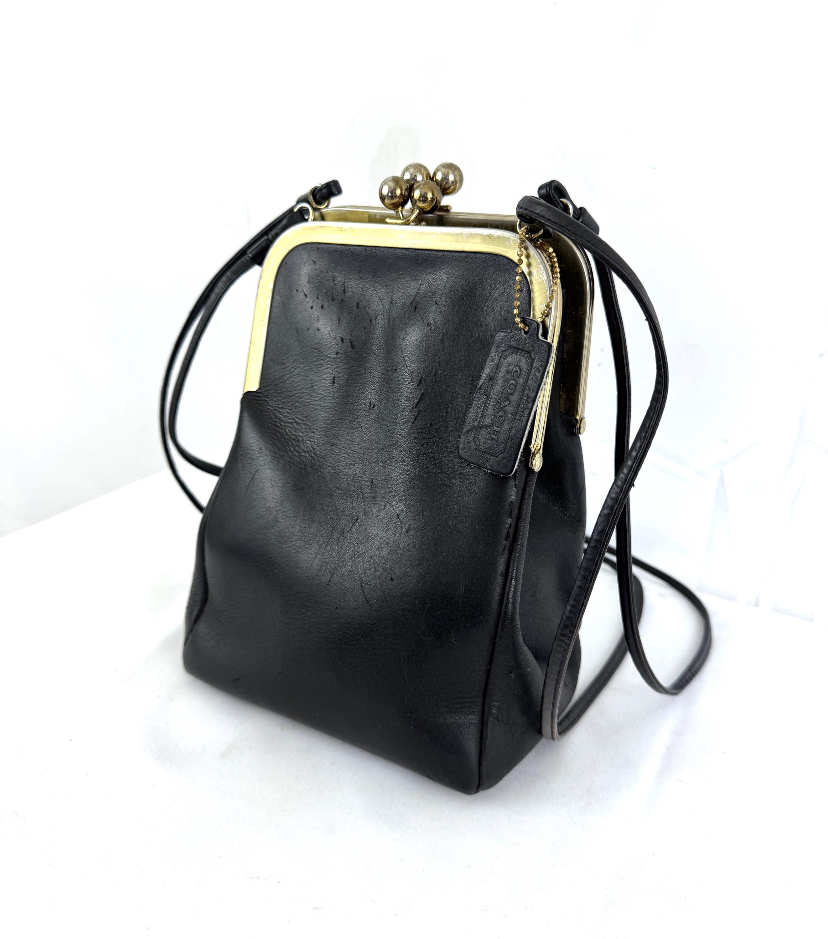 Coach Kiss Lock Bag - Etsy Coach Kiss Lock Bag - Etsy