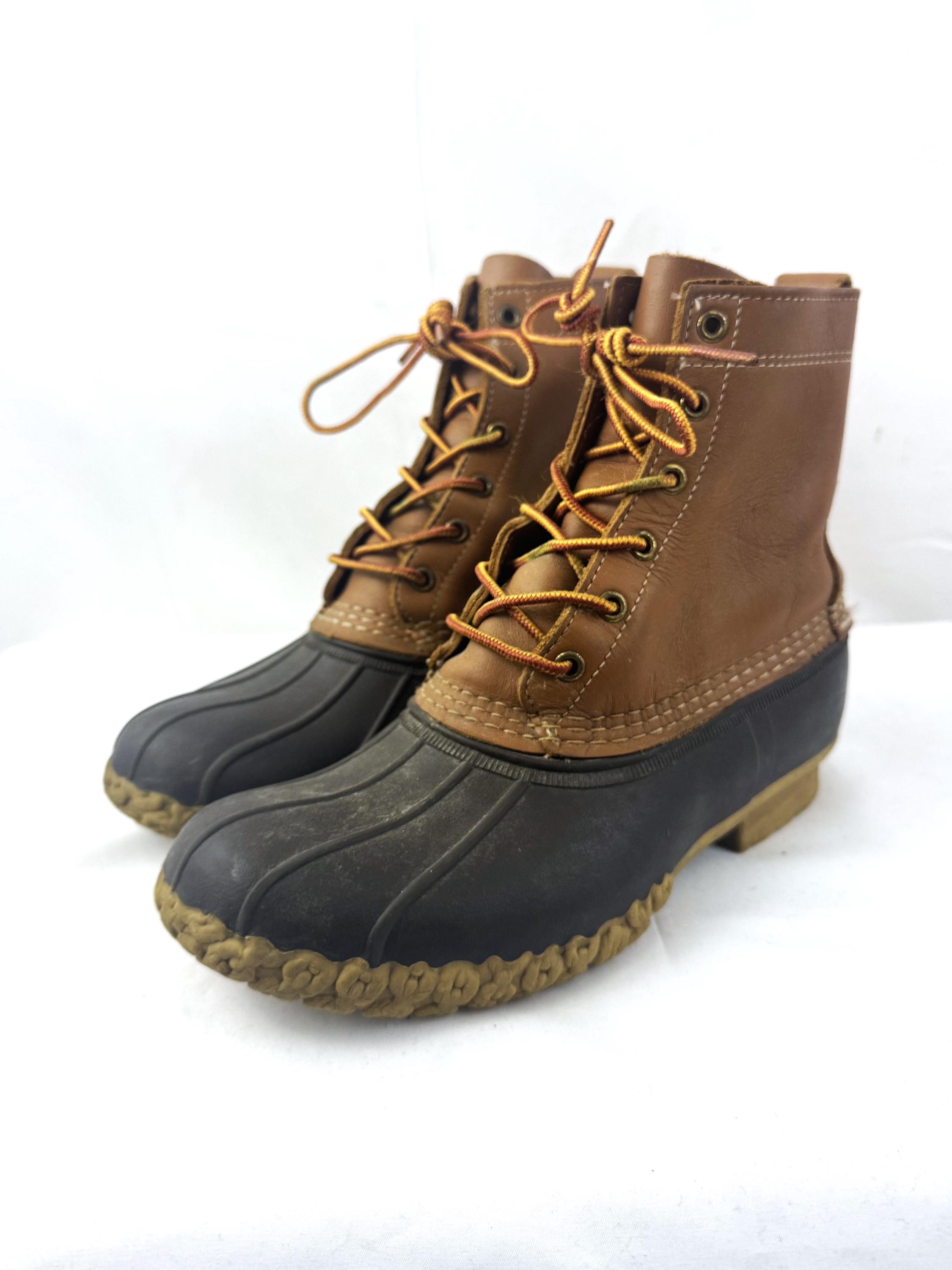 Vintage LL Bean Boots Mens 7M Brown Duck Boots Maine Hunting Shoe Vintage LL BEAN Duck Boots Men main image 4