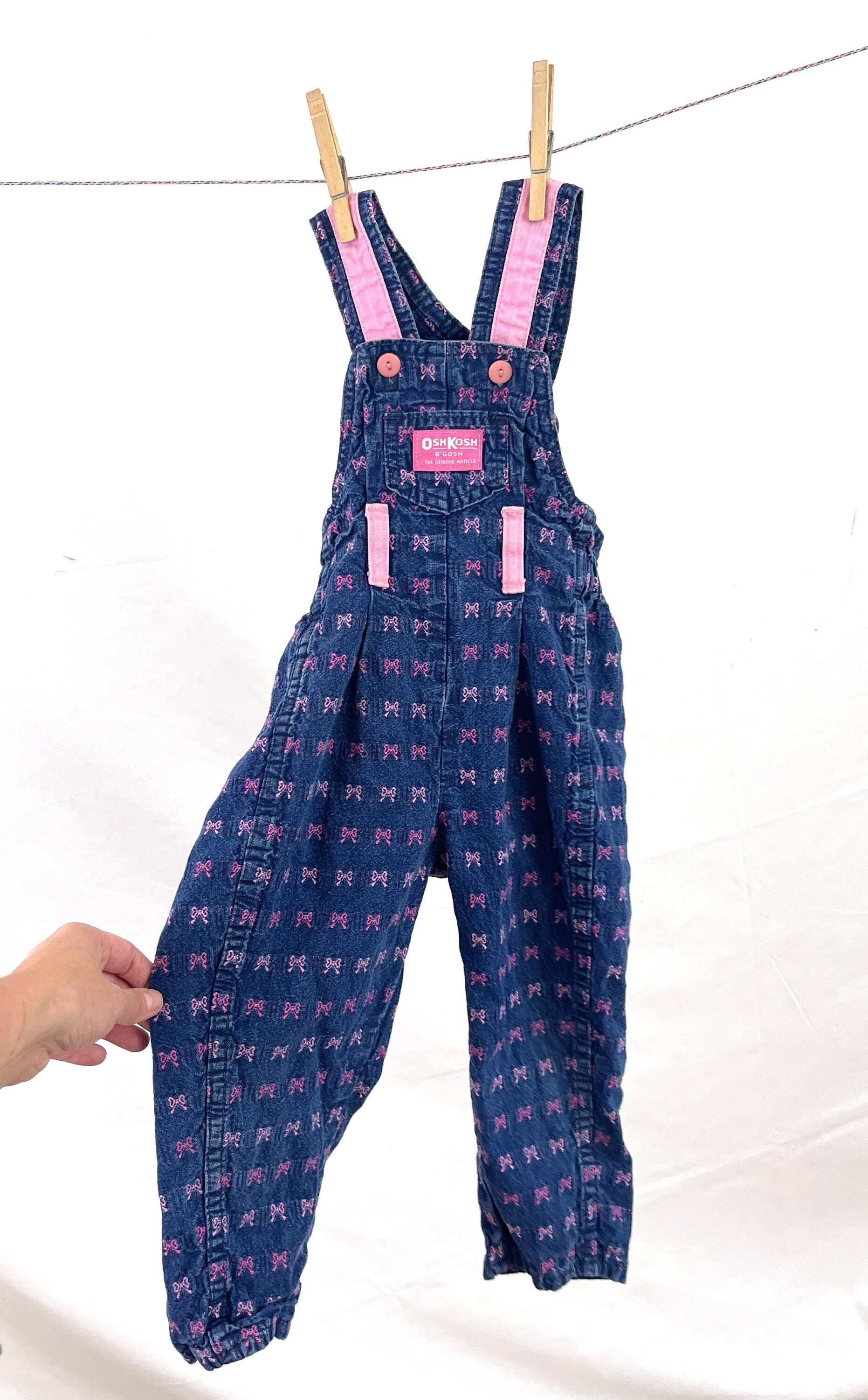 Vintage KIDS SIZE Rare Oshkosh Baby Osh Kosh B'gosh Onesie Denim
