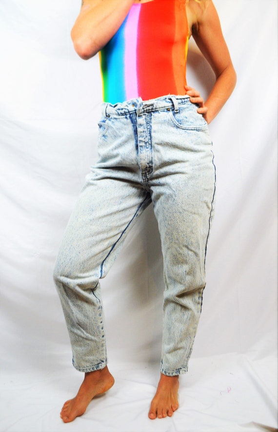 1980's acid wash jeans