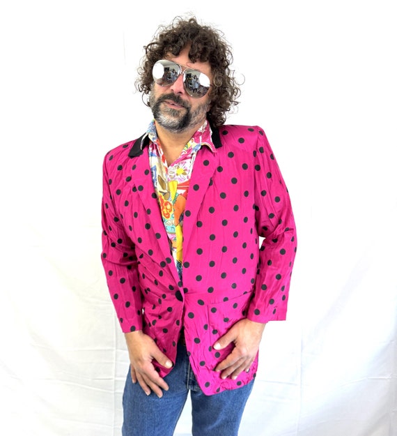 ヴィンテージ 80 年代 90 年代 ピンク ポルカ ドット フィット