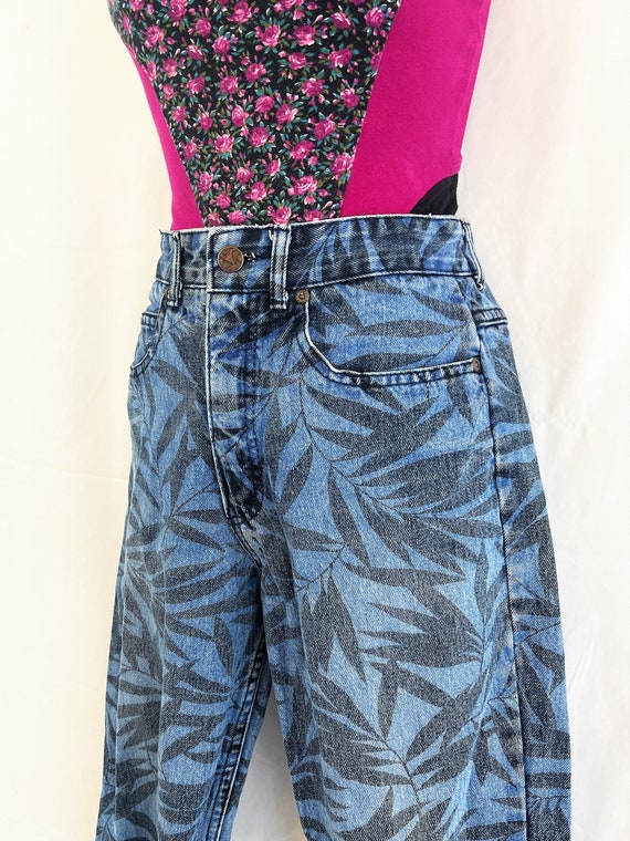 Vintage 80s 1980s St Tropez High Waisted XS Leave… - image 3