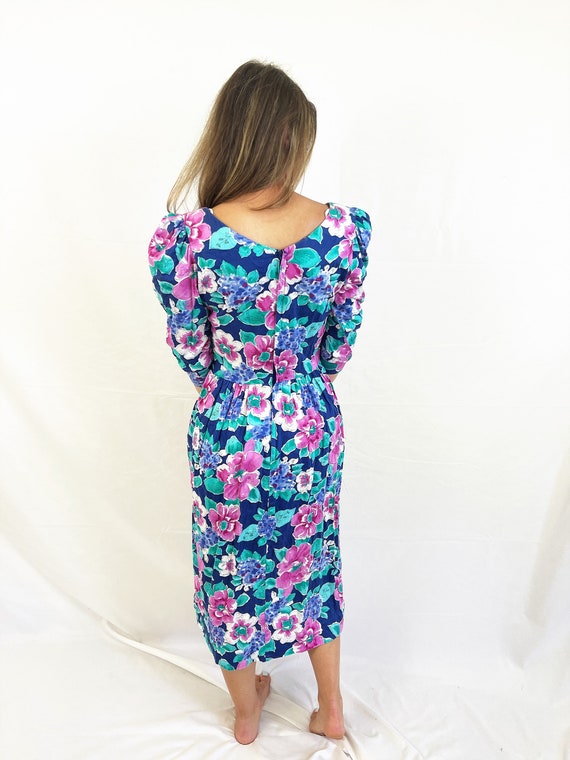 Lanz Original - Vintage 80s 1980s Cotton Floral S… - image 4