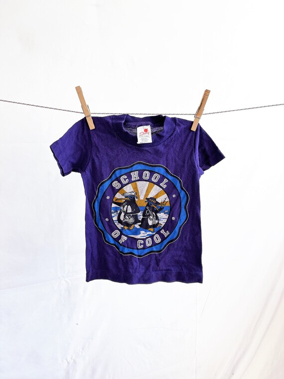 Purple Penguin Tshirt Tee Shirt 