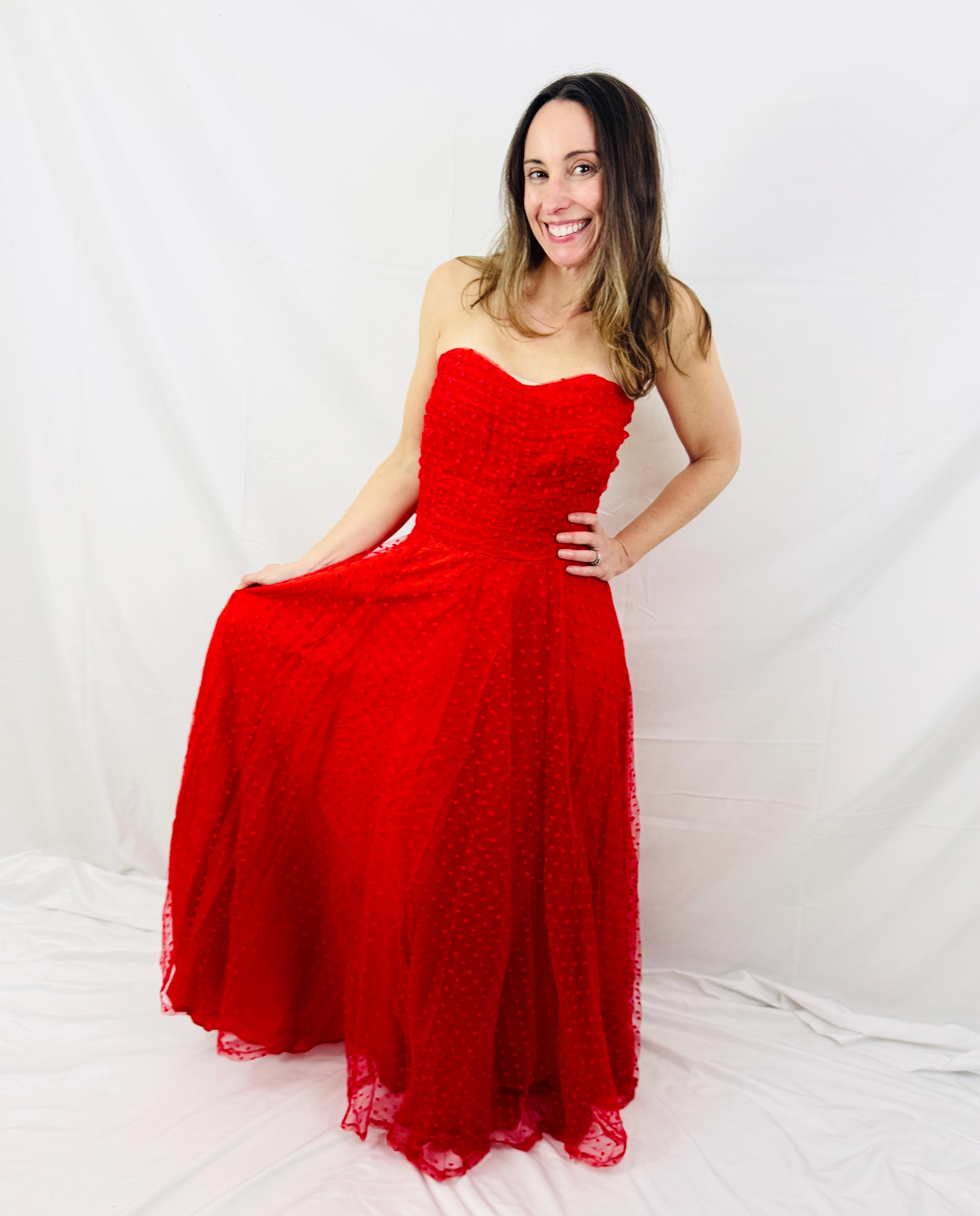 open lace back dress Shiny V Neck Open Back Puffy Red Tulle Long Prom Dresses, Red Tulle Fo   Shiny Party