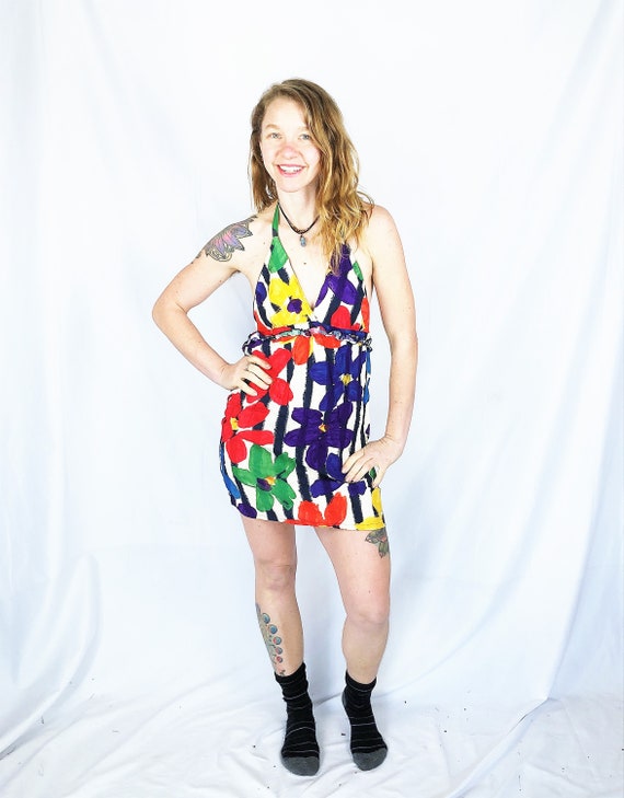 Vintage 90s Jam's World Rainbow Tropical Rayon Min