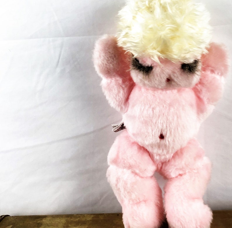 Noah Baby Doll Plush Sleeping Stuffed Toy Long Eyelash USA Vintage Ms
