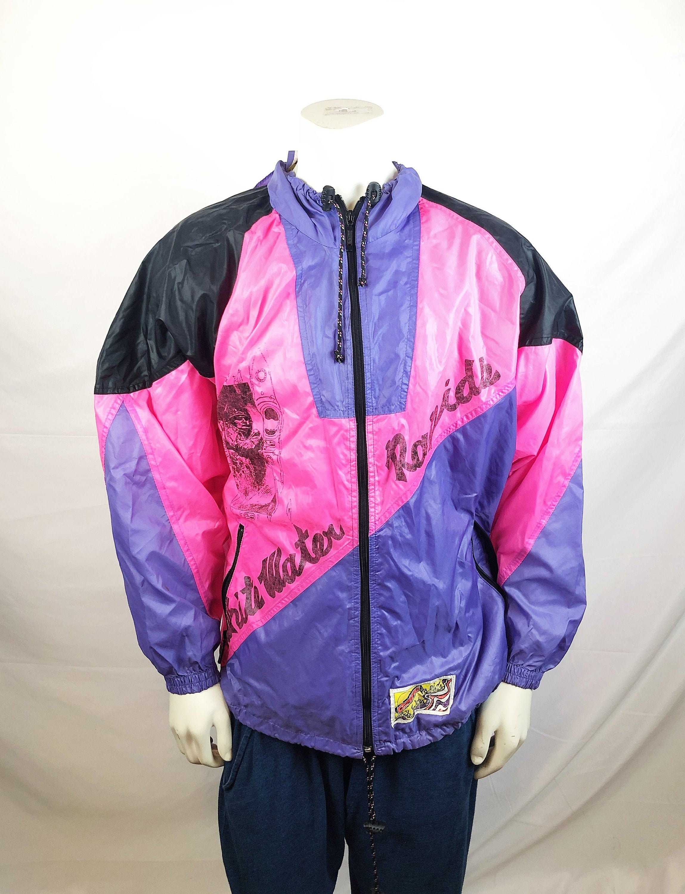 Vintage 80s 1980s WOW Neon Pink Purple 