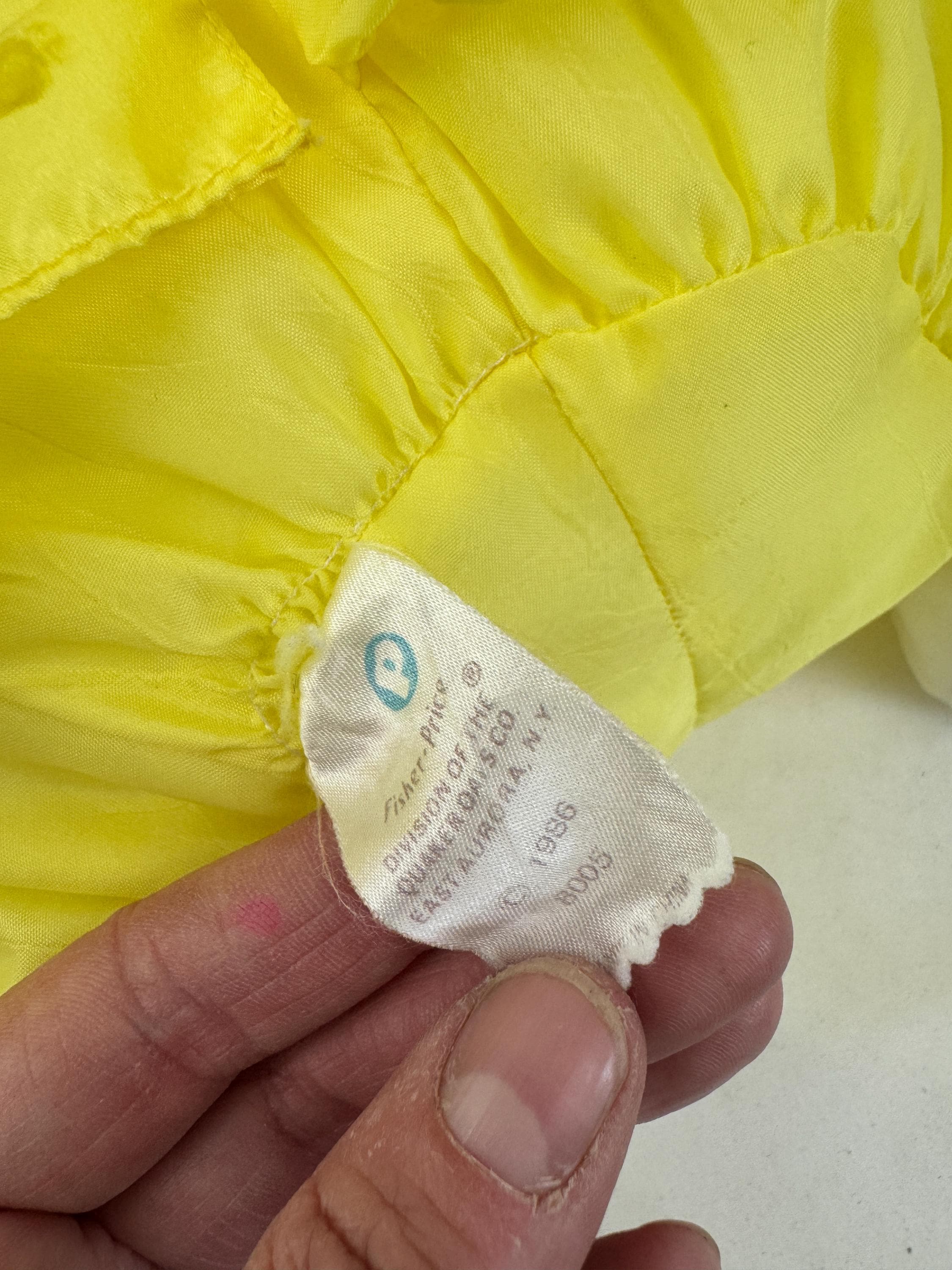 Vintage 80s Fisher Price 1980s Puffalump Yellow 80s Lamb Stuffed