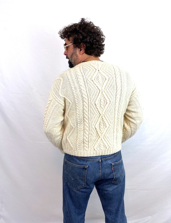 Vintage LL Bean Fisherman's Cable Knit Pure New W… - image 4