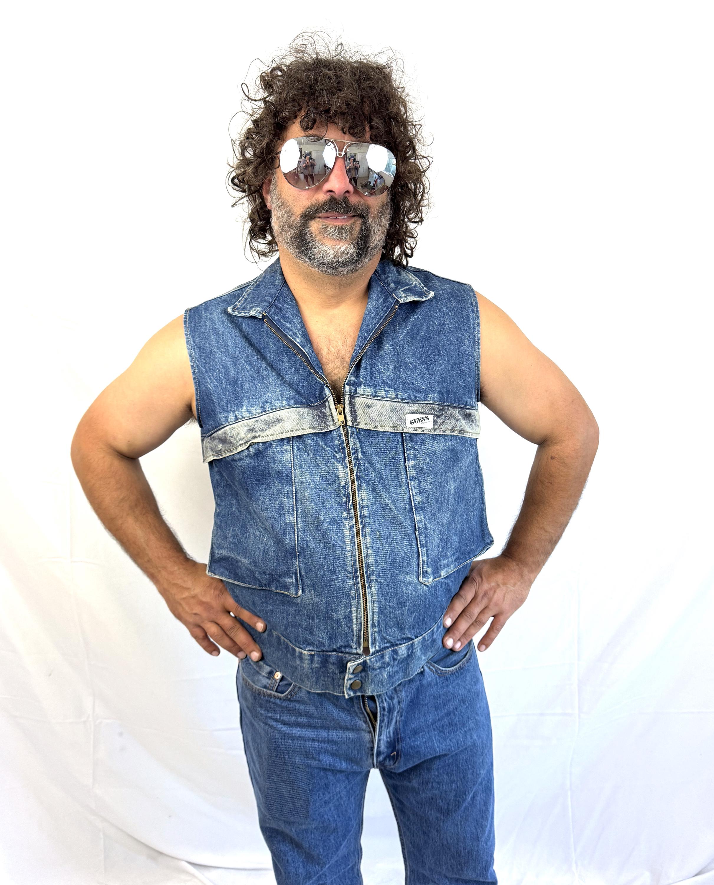 Vintage 1980s 90s Guess Jeans Denim Vest - Georges Marciano - Etsy
