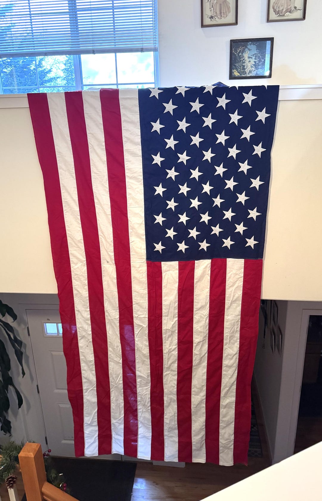 Gigantic Vintage United States USA American Flag - 50 Stars - Valley ...
