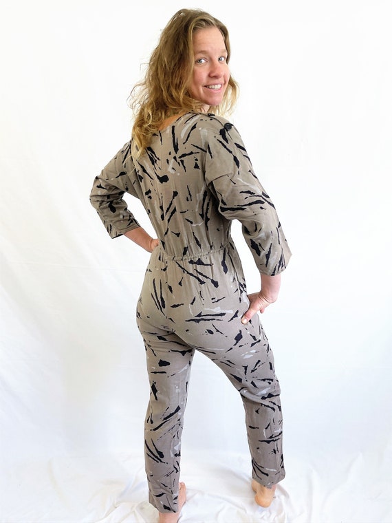 WOW Vintage 80s 1980s Onesie Romper Cotton Jumpsu… - image 1