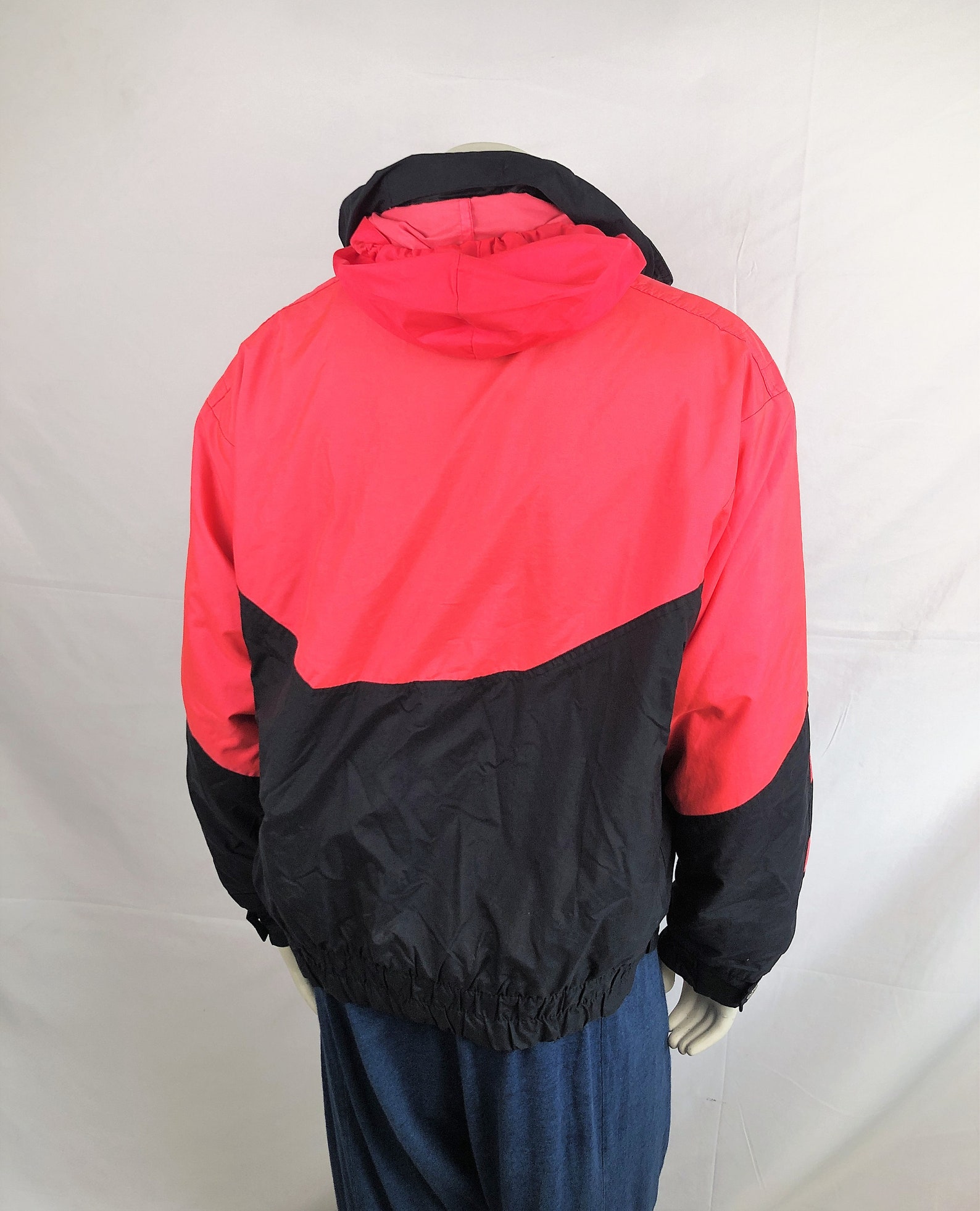 neon orange ski jacket