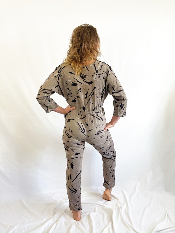 WOW Vintage 80s 1980s Onesie Romper Cotton Jumpsu… - image 3