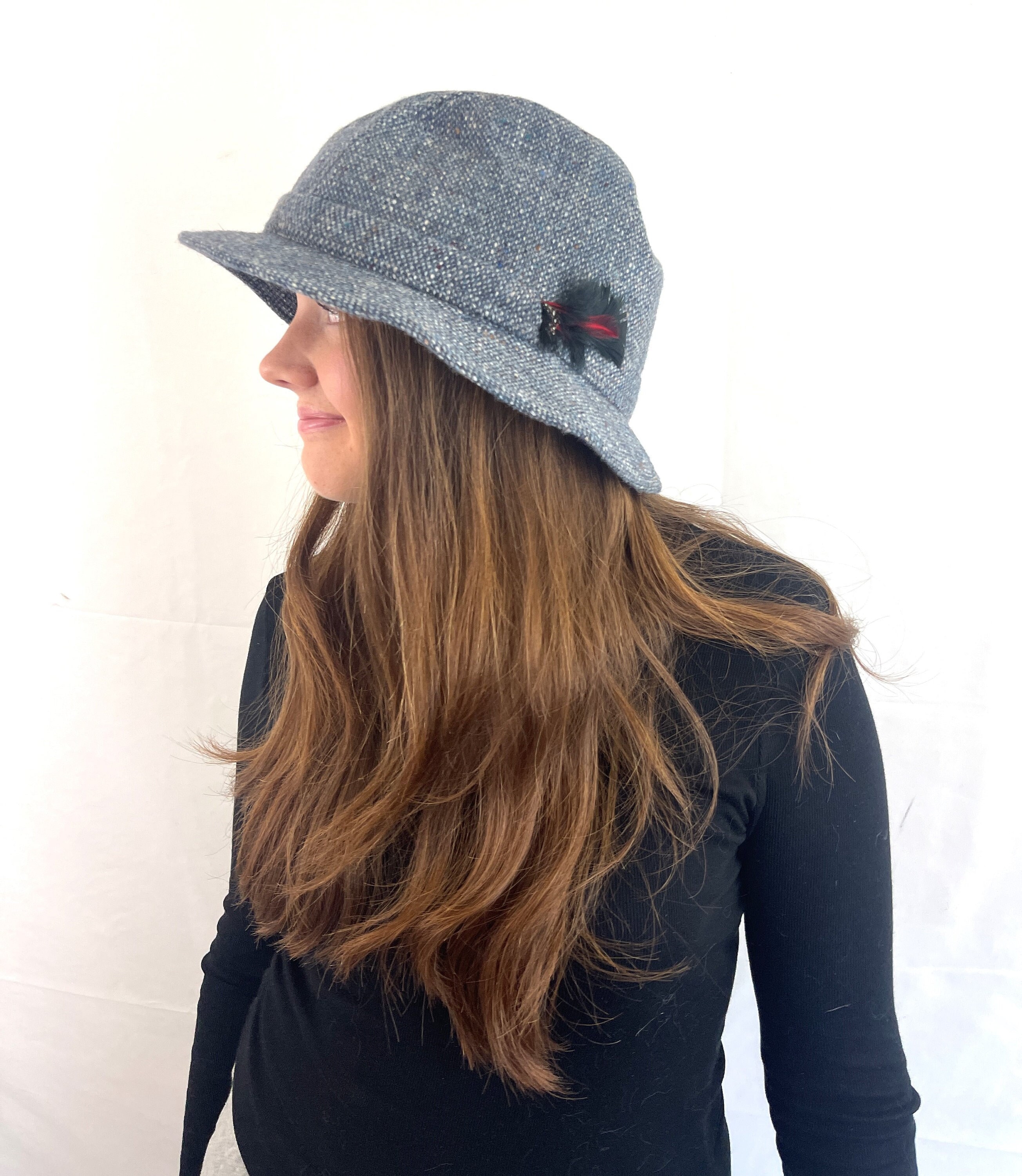 Vintage Jonathan Richards Woven Irish Ireland Donegal Tweed Hat