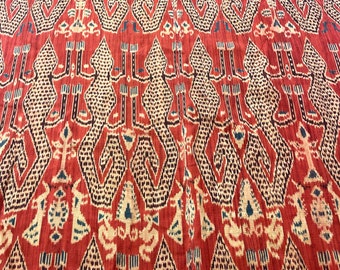 Vintage Woven Ikat Fabric