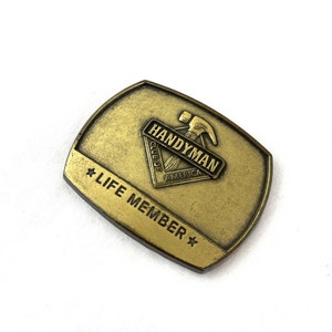 Vintage 1990s 90s 1996 Handyman Club of America Belt Buckle