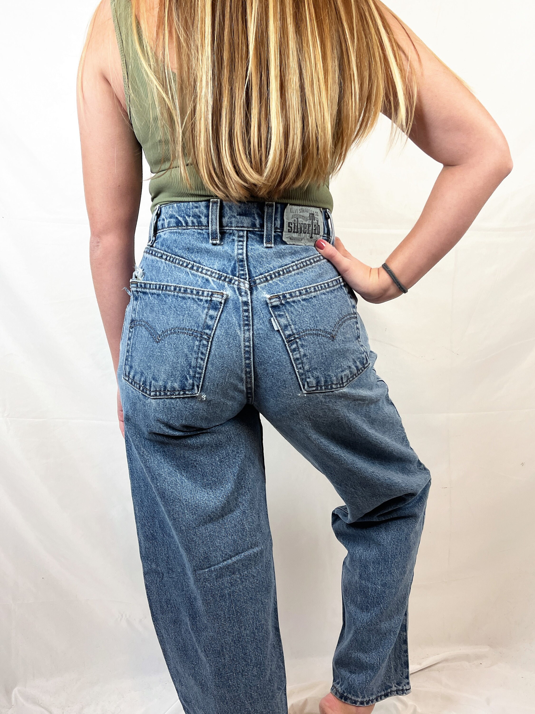 Vintage 90s Levis Silver Tab Denim Baggy Jeans Size 28 X 30 - Etsy Vintage 90s Levis Silver Tab Denim Baggy Jeans Size 28 X 30 - Etsy