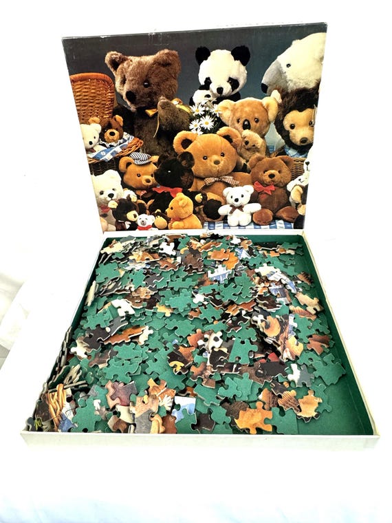 Vintage 1980s 80s 1984 Eaton Teddy Bear Jigsaw Puzzle - Complete