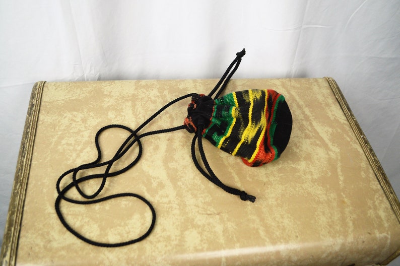 Mini Vintage Rasta Guatemalan Fabric Pouch Purse