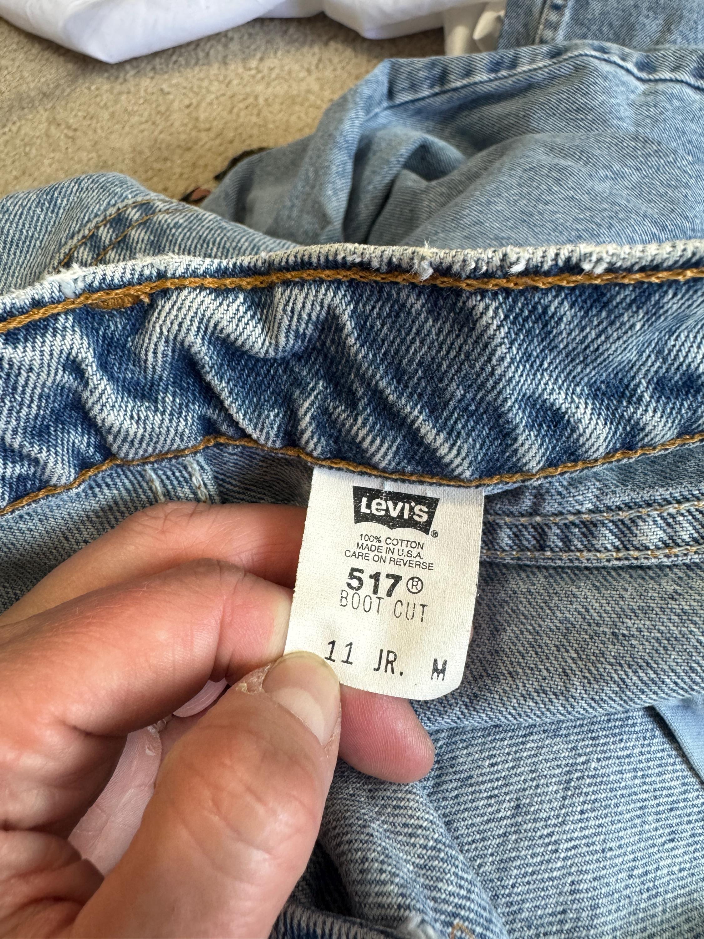 Vintage 80s Levis 517 Bootcut Jeans - Size 11 Jr. M - Etsy
